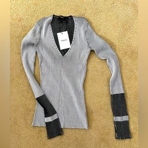 Theory rib v-neck sweater